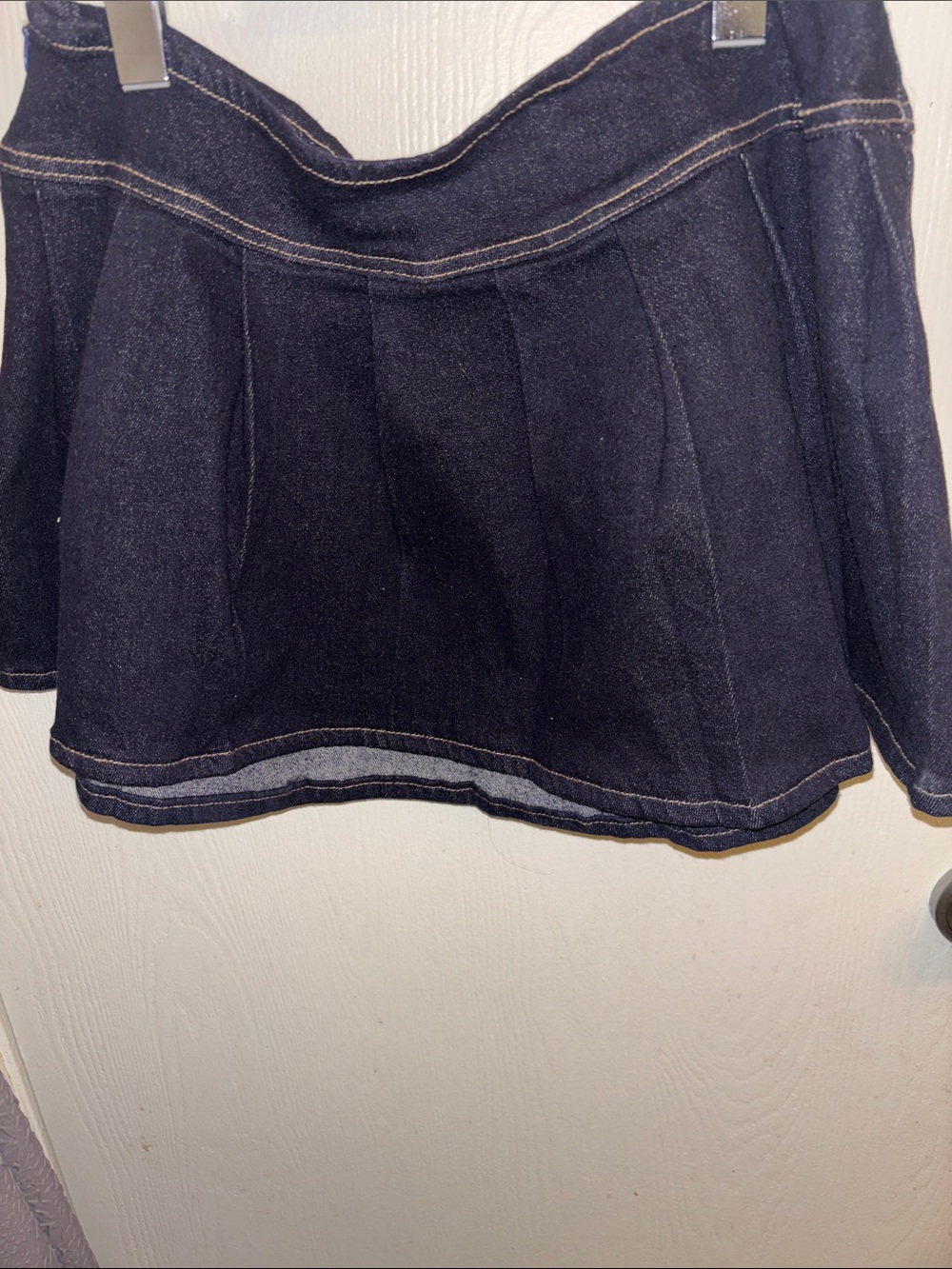 Vintage Dark Indigo Denim Mini Skirt US Size L